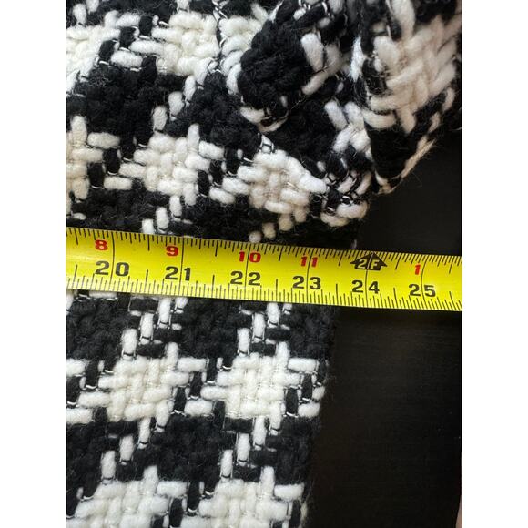 Anine Bing Quinn Tweed Blazer Houndstooth Black White Size XL NWT - Picture 11 of 12
